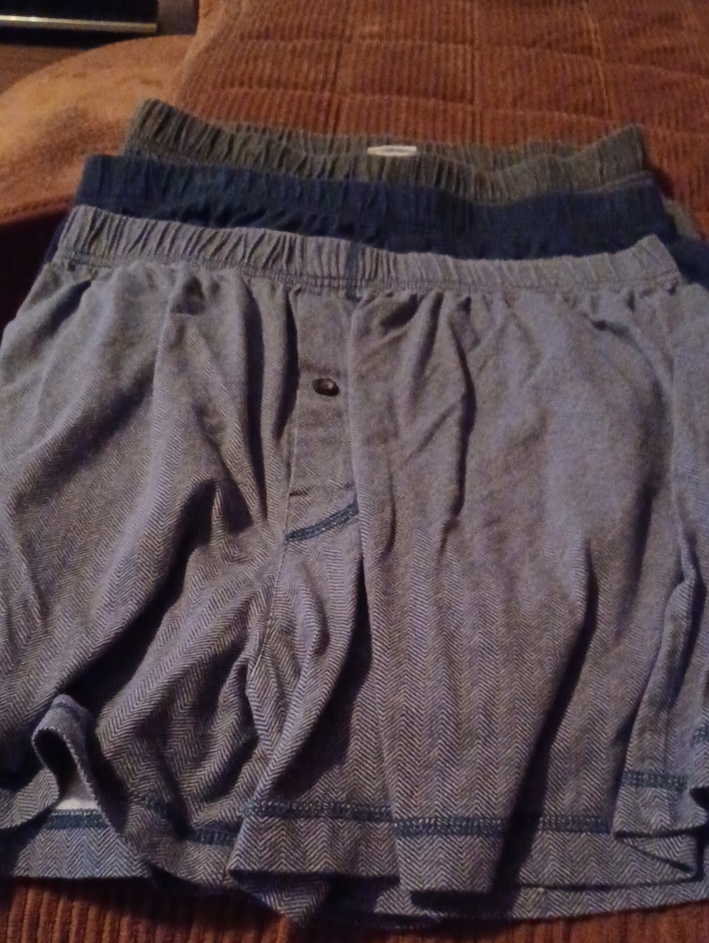 Men's Hathaway Cotton Boxers - Blue/gray (3-Pack)